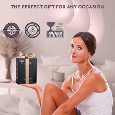GLO24K Red Light for Face & Neck Beauty Device - 3 in 1 Facial Massager Tool and Neck Care Device for Turkey Neck, Anti Wrinkle, Face and Neck Massager for Women - Image 6