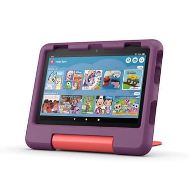 Amazon Fire HD 8 Kids tablet, ages 3-7 (32GB, Grape) + Backpack Bundle - Image 2