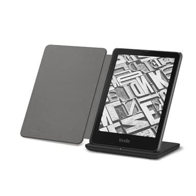Kindle Paperwhite Signature Edition Essentials Bundle including All-new Kindle Paperwhite Signature Edition (32GB) - Black, Fabric Cover - Black, and Wireless Charging Dock - Image 1