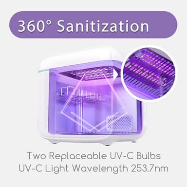 Papablic 4-in-1 UV Light Sanitizer | UV-Clean Sanitizing and Dryer Pro | UV Sanitizer Box with Dual UV-C Lamps for Babies & Whole Family | Large Capacity | Touch Control - Image 4