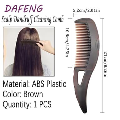 Dandruff Comb, Hollow Tooth Button Comb, Detoxing Comb Energy Massage Comb, Scalp Psoriasis Comb Dandruff Removal Comb, Lice Comb Multifunctional Hairbrush For Women Men Kids - Image 2