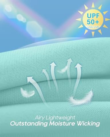 G4Free Long Sleeve Rash Guard for Women Quick Dry Golf Sun Shirt UPF 50+ UV Protection 1/4 Zip Pullover Hiking Running Workout Tops (Light Blue,XL) - Image 3