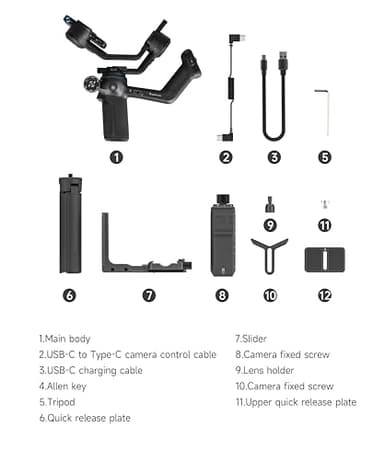 FeiyuTech SCORP-C2 Gimbal Stabilizer DSLR and Mirrorless Camera, Camera Gimbal with Built-in AI Tracking, Native Vertical Shooting, 3.5kg/7.72lbs Payload for Canon/Sony/Panasonic/Nikon/Fujifilm - Image 6