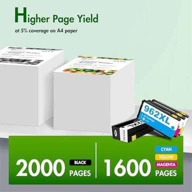 Toner Bank 962XL Ink Cartridges Combo Pack: Replacement for HP Ink 962XL Black and 962 Color HP962 HP962XL/962 XL OfficeJet Pro 9010 Series 9020 9015 9018 9025 9012 9014 9016 9019 9022 Printer 4 Pack - Image 3