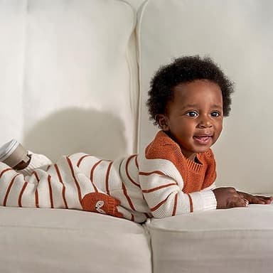 Gerber Baby Boys' Sweater Knit Romper Jumpsuit, Brown Fox, 18 Months - Image 5