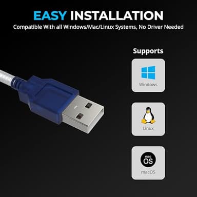 SABRENT USB 2.0 to Serial (9 Pin) DB 9 RS 232 Converter Cable, Prolific Chipset, HEXNUTS, [Windows 11/10/8.1/8/7/VISTA/XP, Mac OS X 10.6 and Above] 2.5 Feet (CB-DB9P) - Image 5