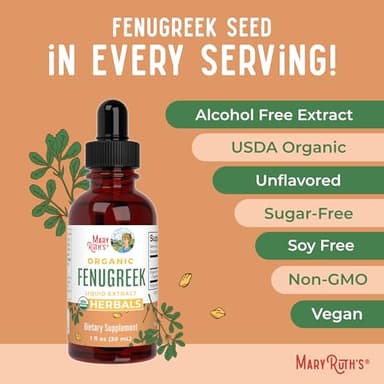 Organic Fenugreek Seed Liquid Extract by MaryRuth's | USDA Organic | Easy-to-Take | Fenugreek Seeds Supplement | Herbal Extract | Vegan | Gluten Free | Sugar Free | Non-GMO | 30 Servings - Image 7