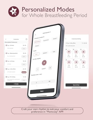 Momcozy Breast Pump Hospital-Grade, Hands Free Breast Pump App with Leak-Proof DoubleFit Flange, Personalized Multi-Modes & 15 Levels, 2 Count - Image 4
