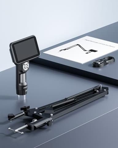 JL115A LCD Digital Microscope with 5" Screen, Soldering Microscope Camera with Flex Arm Stand, Handheld Coin Magnifier for Adults Full View Coins, 1080P, 8 LED Lights, PC View - Image 8