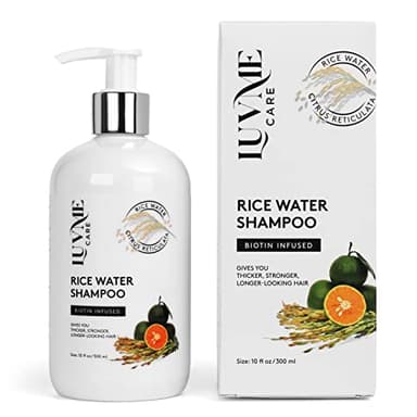 Rice Water Hair Growth Shampoo with Biotin - Hair Shampoo for Thinning Hair and Hair Loss, All Hair Types, Men and Women 10 Fl Oz - Image 1