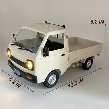 Apawband WPL D12 RC Car 1/10 RC Drift Car RTR Remote Control Car, Kei Truck Crawler Off Road 2.4G with Proportional Throttle Steering 260 Motor Rear Drive Hobby Grade Toy Adult Age 16+ - Image 2