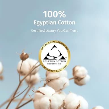 California Design Den Certified 100% Egyptian Cotton Queen Sheets Set - Crisp Percale Sheets Queen Deep Pocket Set, Cool, Crisp & Durable Luxury Bedding - Ivory - Image 2