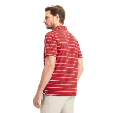 M MAELREG Golf Dry Fit Polo Shirts for Men Casual Collared Moisture Wicking Stylish Striped Golf Shirts for Men - Image 3