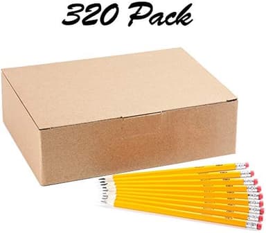 Madisi Wood-Cased #2 HB Pencils, Yellow, Pre-sharpened, Bulk Pack, 320 pencils - Image 4