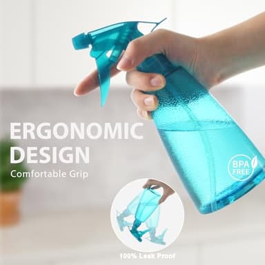 Bealee Spray Bottles 3-Pack, 16 Oz, Mist & Stream, Plastic Water Spray Bottle for Hair, Essential Oils, Plants, Cleaning Solutions, BBQ, Cat Dog Correction Behavior - Leak Proof - Empty Spray Bottles - Image 3