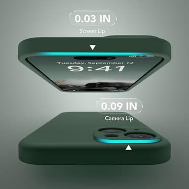 SuydanBox Magnetic for iPhone 15 Case, Compatible with MagSafe, [Screen Protector + Full Camera Protection], Silicone Shockproof Anti-Scratch Protective Phone Case for iPhone 15 6.1", Alpine Green - Image 5