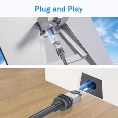 QIQIAZI Starlink Gen 3 Cable, Replacement Cable for Standard V3 Ethernet, Extension Waterproof Outdoor Starlink Cable Gen 3 Gray (150FT/46M) - Image 5