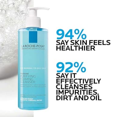 La Roche-Posay Toleriane Purifying Foaming Facial Cleanser, Oil Free Face Wash for Women & Men with Niacinamide + Ceramides, Pore Cleanser Safe For Sensitive Skin, Won’t Dry Out Skin, Soap Free, 400ml - Image 4