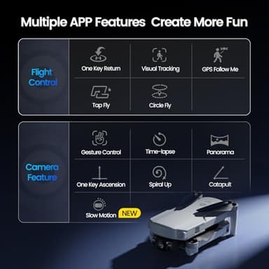 Holy Stone HS360E GPS EIS Drones with Camera for Adults 4K, 249g FAA Compliant Lightweight Foldable FPV RC Quadcopter Drone with 1200W Sensor, 20000ft Range, Auto Return, Follow Me, Upgraded HS360S - Image 8