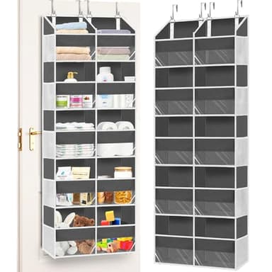 Over the Door Organizer 5 Tiers, Extra Large Behind Door Storage of 10 Compartments, 80 lbs Weight Capacity Over Door Organizer, Door Hanging Organizer for Closet, Diaper Organizer, Room storage - Image 1