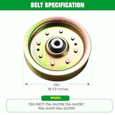 LTX1045 Deck Spindle Rebuild Kit Fit for 46'' Cub Cadet Troy Bilt Horse LTX1046, 2 Spindles 618-04636 618-04865, 2 Idler Pulleys 753-08171, 756-04129, 103 inch Belt 954-04219 - Image 4