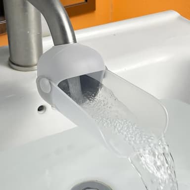 KOMIDK Faucet Extender for Bathroom Sink Faucet Extender for Toddlers Bathroom Sink Kitchen Bathtub (Grey) - Image 4