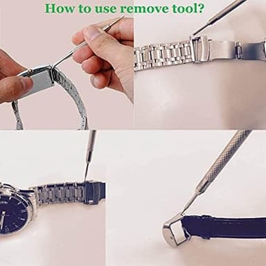 Metal Watch Band Link Removal Kit, Tools to Adjust and Remover Bracelets Strap, Pin Remover for Sizing Bands, Watch Band Adjust Repair Tool Kit with Extra Replacement - Image 6