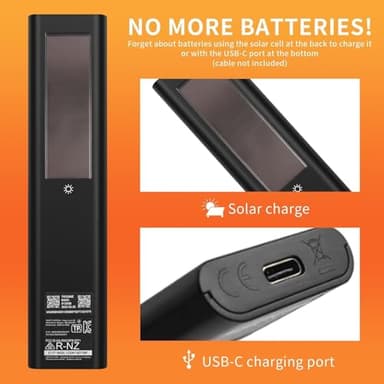 Solar Voice Remote Control for Samsung Frame Smart TVs Compatible for Samsung 2021-2025 Crystal QLED 4K 8K Smart TVs Series, 4 Shortcut Buttons, BN59-01385A Black - Image 3