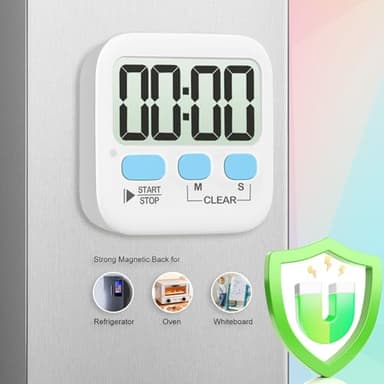 Antonki 2 Pack Digital Timer for Kids, Magnetic Countdown Kitchen Timers for Cooking, Egg, Classroom, Teacher, Exercise, Study, Oven - Battery Included - Image 4