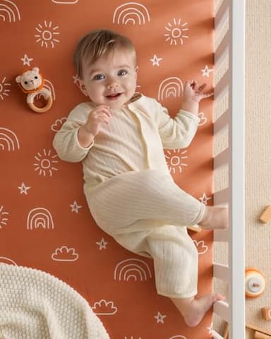 Yoofoss Baby Pack and Play Sheets 2 Pack for Boys and Girls - 38x26 Mini Crib Sheets Fitted Neutral Compatible with Graco Pack n Play Mattress,Ultra Soft Breathable Microfiber Animal World - Image 5