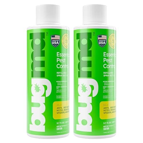 BugMD Pest Control Essential Oil Concentrate (3.7 oz, 2 Pack) - Plant Powered Bug Spray Quick Kills Flies, Ants, Roaches, Mosquitoes, and More - Image 1