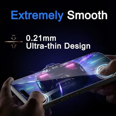 Ferilinso [Auto Dust Install] 3 Pack Screen Protector for iPhone 16 Pro Max [Phone Case fit], 3 Tempered Glass Camera Lens Protector Accessories for Apple - Image 6
