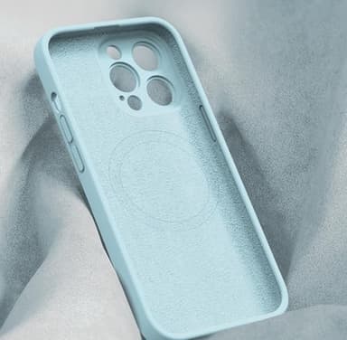 Kiresen Magnetic for iPhone 14 Pro Case with Screen Protector - Wireless Charging Compatible - Upgraded Camera Protection - Silicone Shockproof Protective Phone Case for iPhone 14 Pro - Ice Blue - Image 5