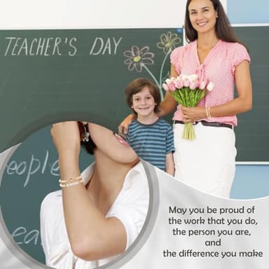 DUIOQ Teacher Gifts,Teacher Christmas Gifts - Appreciation Thank You Stocking Stuffers Teachers Bracelet for Daycare Dance Preschool Special Education Music Kindergarten Mrs Under 10 Dollars - Image 2