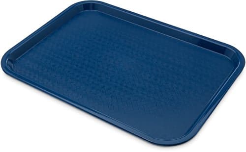 Carlisle FoodService Products Cafe Fast Food Cafeteria Tray with Patterned Surface for Cafeterias, Fast Food, And Dining Room, Plastic, 16.31 X 12.06 X 0.7 Inches, Blue, (Pack of 24) - Image 1