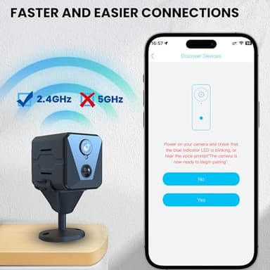 Funstorm 2025 Upgraded Security Camera, 4K HD Mini Nanny Cam for Home with Night Vision, WiFi Indoor Camera, 100 Days Long Battery Life, Motion Detection, Remote Viewing, Wireless Surveillance Cam - Image 8