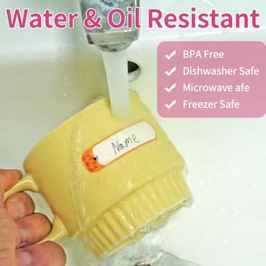 480 Pcs Labels for Kids Stuff Daycare, Waterproof Baby Name Label, Washable Bottle Labels, Reusable Self-Adhesive Tag Stickers for School Essentials, Self-Laminating Write-on - Image 3