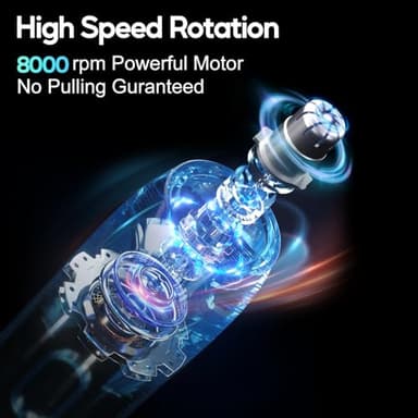 HACLI Nose Hair Trimmer for Men Women - Electric Nose Hair Clipper with Replaceable Stainless Steel Blade, Powerful 8000RPM Motor, Wet/Dry Use, Travel Lock, Portable Design USB Rechargeable - Image 2