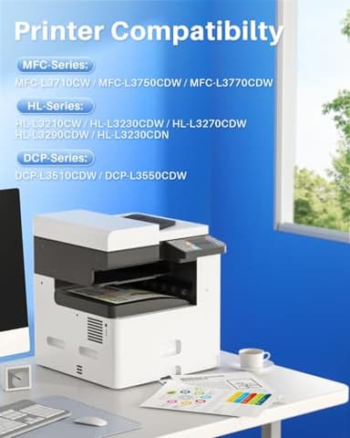 Skydo Toner Cartridges Compatible for Brother TN227 BK/C/M/Y High Yield Toner Cartridge for Brother HL-L3270CDW MFC-L3770CDW HL-L3290CDW MFC-L3710CDW HL-L3210CW HL-L3230CDW Printer(2BK/1C/1M/1Y) - Image 2