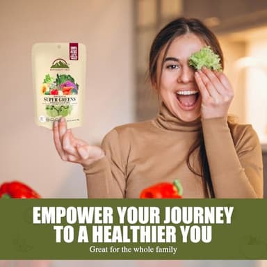 Himalayan Chef Super Greens Veggie Crisp 30g each Freeze-Dried Superfood Snack 30+ Organic Green Veggie Mix Protein-Rich, Nutrient-Packed, Gluten-Free 10 Pack - Image 6