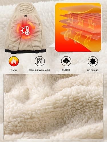 ZITY Heavy Thick Hoodies for Men Plaid Flannel Warm Sherpa Fleece Lined Winter Full Zip Up Coat - Image 4