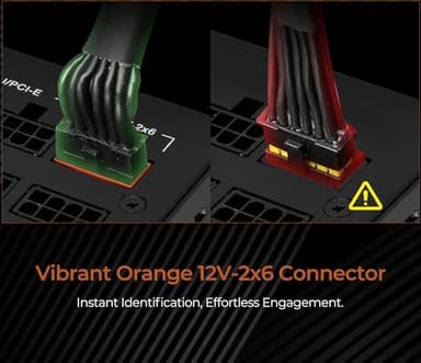 Rosewill VMG 750W 80+ Gold, ATX 3.0 & 3.1 Compatible, Full Modular Low-Noise Power Supply, PCIe 5.1 12V-2x6 Connector, 100% Japanese Capacitor, 120mm FDB Silent Fan - 5 Year Warranty - Image 5
