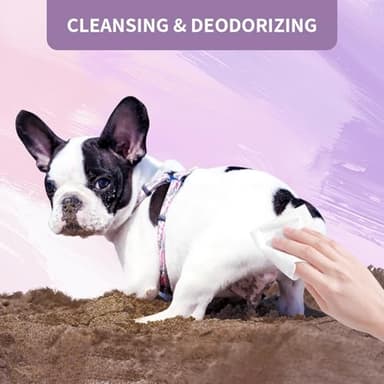 IMMHABI 400 PCS Dog Wipes for Paws and Butt Hypoallergenic Pets Cleansing & Deodorizing Anal Gland Hygienic Puppy Wipes for Dogs Face and Body Wipes Cleaning Fur Doggie Wipes Doggy Wipes (Lavender) - Image 3