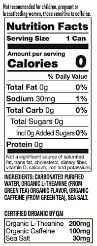 ARDOR ENERGY Sparkling Water with 100mg Natural Caffeine & 200mg L-Theanine from Organic Green Tea for Smooth Energy & Focus | Healthy Energy Drink | No Sugar, Zero Calories, Vegan, Gluten-Free | Tropical Mango (Pack of 12, 12oz cans) - Image 2