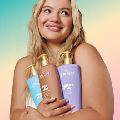 Jergens Shea Fusion Warm Amber Body Lotion, Moisturizer with Shea Butter & Vitamin E, 14 Fl Oz - Image 6