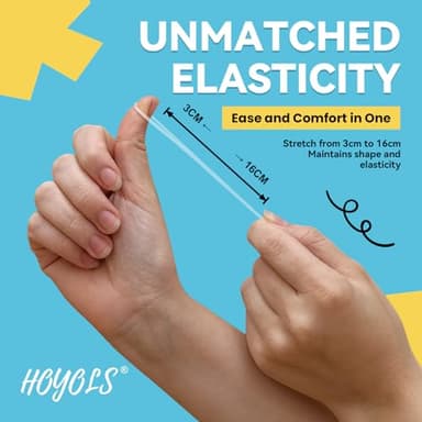 HOYOLS Clear Elastic Hair Rubber Bands, 1500pcs Mini Small Clear Ponytail Elastics Holders for Blond Kids Girls Hair No Crease Damage No Hurt 1 Inch TPU - Image 3