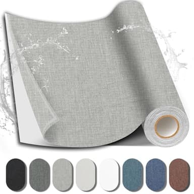 Shagoom Fabric Repair Patch, 17X79 Inch Fabric Large Repair Tape, Self-Adhesive Fabric Patches for Furniture, Sofa, Car Interior, Shoes, Hand Bag, Clothing (Grey, 17X79 Inch) - Image 1