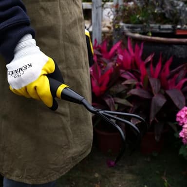 Kemaier Heavy Duty Stainless Steel Hand Rake and Tiller Cultivator, Ergonomic Small Garden Rake for Soil Weeding, Easy to Use Garden Tools and Hand Tools - Image 4