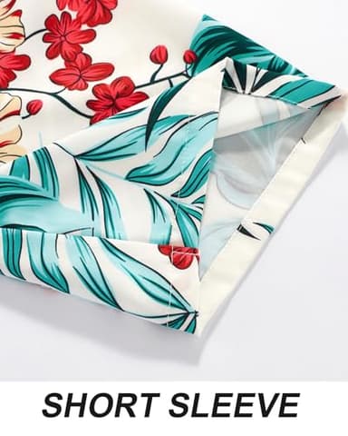 APTRO Men's Hawaiian Shirt Short Sleeve Tropical Vacation Button Down Beach Floral Palm Shirts #209 4X - Image 6
