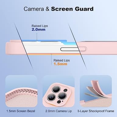 SKYLMW Designed for iPhone 14 Pro Case with Magnetic Invisible Stand Compatible with Mag-Safe Military Drop Tested Shockproof Silicone Phone Cases for Women Men 6.1'', Pink - Image 4